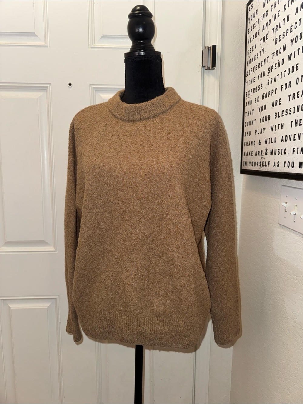 Primark Camel Crew Neck Sweater in Brown